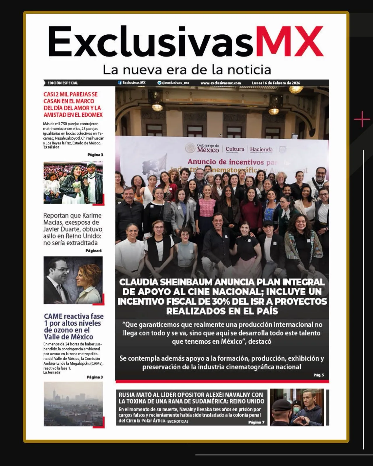 PORTADA MÉXICO 16 FEBRERO