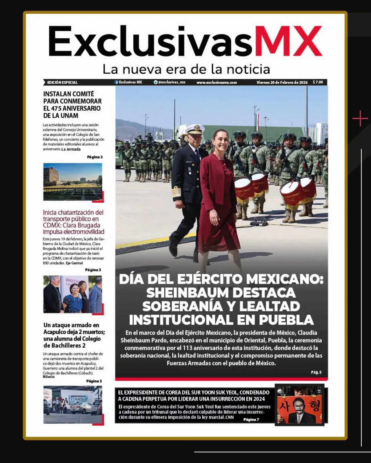 PORTADA MÉXICO 20 FEBRERO
