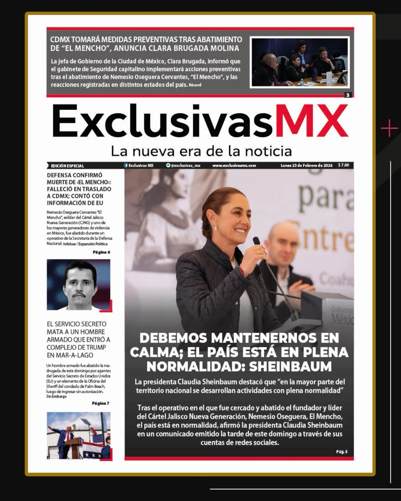 PORTADA MÉXICO 23 FEBRERO