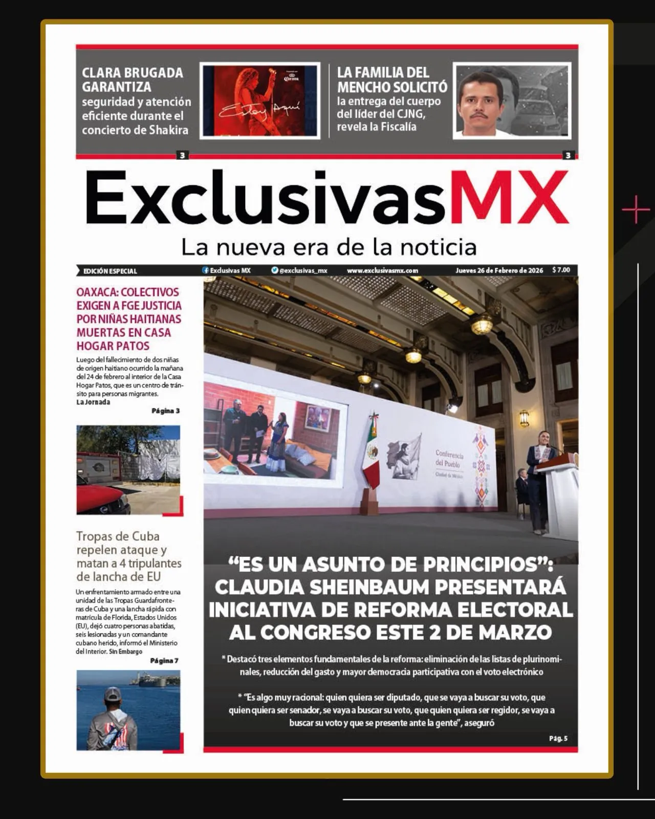 PORTADA MÉXICO 26 FEBRERO